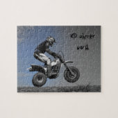 Welt mit 3 Geschäftemachern Puzzle (Horizontal)