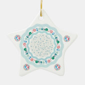 Welt mit dem Corona-Virus Keramik Ornament (Vorne)