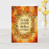 Welt mit Oktobern Karte (Gelbe Blume)