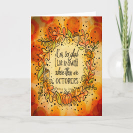 Welt mit Oktobern Karte