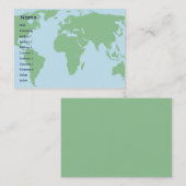 Welt - mollig visitenkarte (Vorne/Hinten)