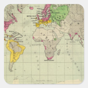 Welt, Moray-Aufträge Quadratischer Aufkleber