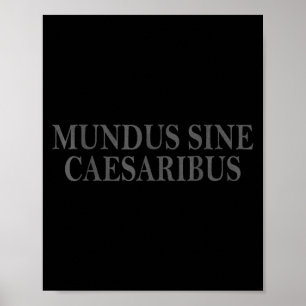 Welt ohne Caesaren Lateinisches Zitat Vintage-Desi Poster