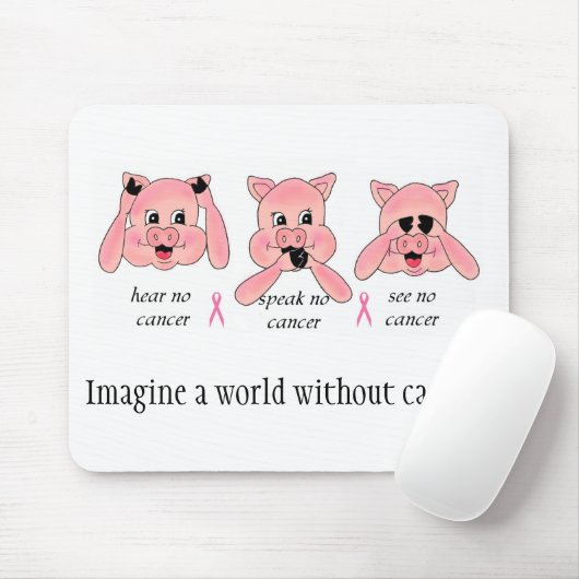 Welt ohne Krebs Mousepad (Mit Mouse)