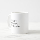 Welt Okayester Triathlet Lustiger Triathlon Kaffeetasse (Vorderseite Links)