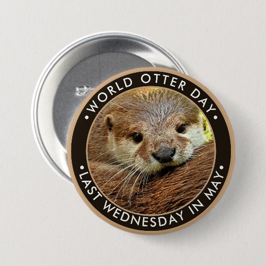 Welt-Otter-Tag Button (Vorne & Hinten)