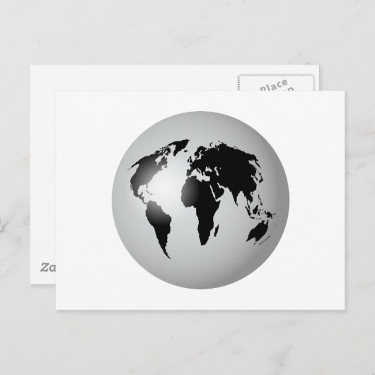 Welt Postkarte (Vorne/Hinten)