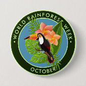 Welt-Regenwald-Woche, Toucan, Plumeria Button (Vorderseite)