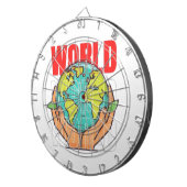 Welt – Reise-Abenteuer-Globus-Design Dartscheibe (Vorderseite rechts)