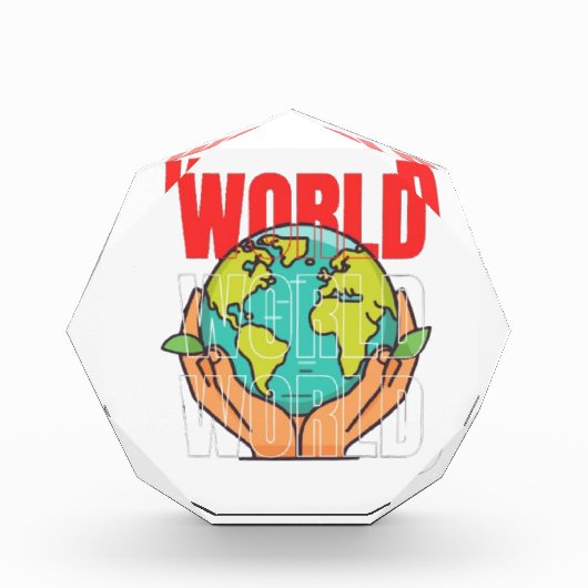 Welt – Reise-Abenteuer-Globus-Design Fotoblock (Vorderseite)