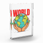Welt – Reise-Abenteuer-Globus-Design Fotoblock (Links)