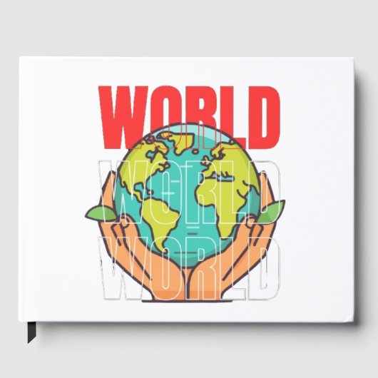 Welt – Reise-Abenteuer-Globus-Design Gästebuch (Vorderseite)
