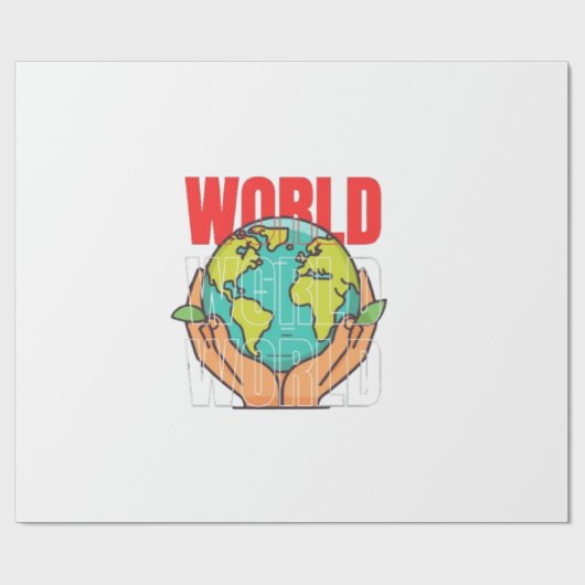 Welt – Reise-Abenteuer-Globus-Design Geschenkpapier (Flach)