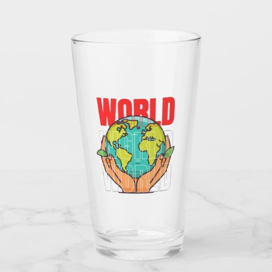 Welt – Reise-Abenteuer-Globus-Design Glas (Vorderseite)