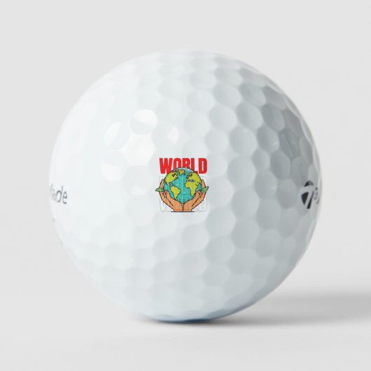 Welt – Reise-Abenteuer-Globus-Design Golfball (Vorderseite)