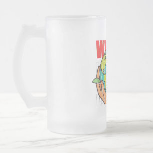 Welt – Reise-Abenteuer-Globus-Design Mattglas Bierglas