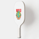 Welt – Reise-Abenteuer-Globus-Design Pickleball Schläger (Links)