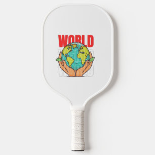 Welt – Reise-Abenteuer-Globus-Design Pickleball Schläger