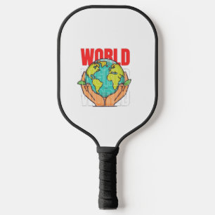 Welt – Reise-Abenteuer-Globus-Design Pickleball Schläger