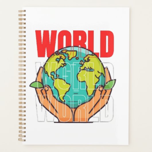 Welt – Reise-Abenteuer-Globus-Design Planer (Vorderseite)