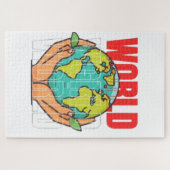 Welt – Reise-Abenteuer-Globus-Design Puzzle (Horizontal)