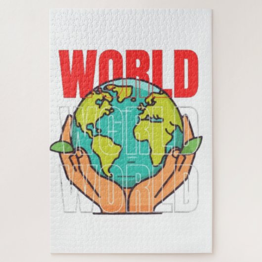 Welt – Reise-Abenteuer-Globus-Design Puzzle (Vertikal)