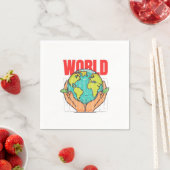Welt – Reise-Abenteuer-Globus-Design Serviette (Beispiel)