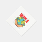 Welt – Reise-Abenteuer-Globus-Design Serviette (Ecke)
