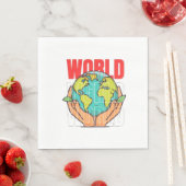 Welt – Reise-Abenteuer-Globus-Design Serviette (Beispiel)