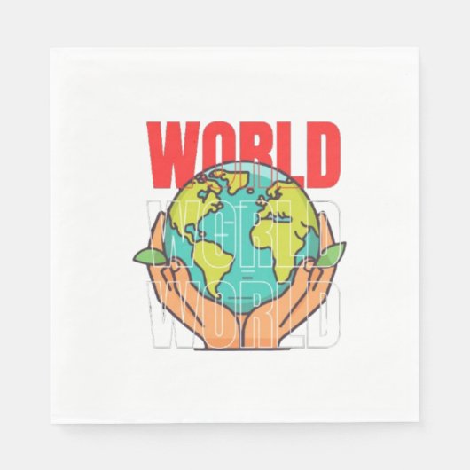 Welt – Reise-Abenteuer-Globus-Design Serviette (Vorderseite)