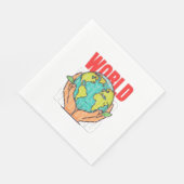 Welt – Reise-Abenteuer-Globus-Design Serviette (Ecke)