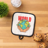 Welt – Reise-Abenteuer-Globus-Design Topflappen (Oben Unten)