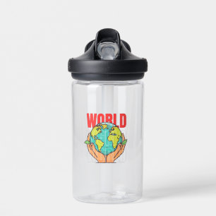 Welt – Reise-Abenteuer-Globus-Design Trinkflasche