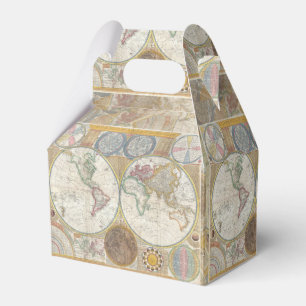 Welt Reisekarte Antike Vintage Geographie Geschenkschachtel