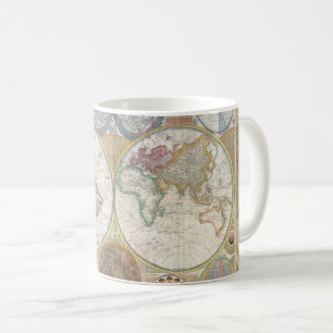 Welt Reisekarte Antike Vintage Geographie Kaffeetasse