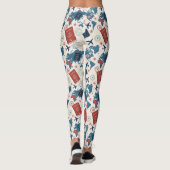 Welt Reisekarte Muster Leggings (Rückseite)