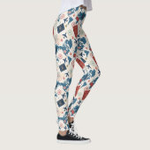 Welt Reisekarte Muster Leggings (Rechts)