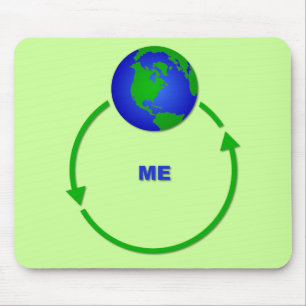 Welt rotiert um mich lustigen Mousepad Spaß