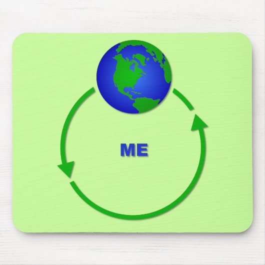 Welt rotiert um mich lustigen Mousepad Spaß (Vorne)