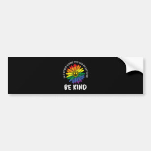 Welt sei freundlicher Regenbogen Autoaufkleber