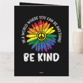 Welt sei freundlicher Regenbogen Dankeskarte (Rückseite)