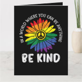 Welt sei freundlicher Regenbogen Dankeskarte (Vorderseite)