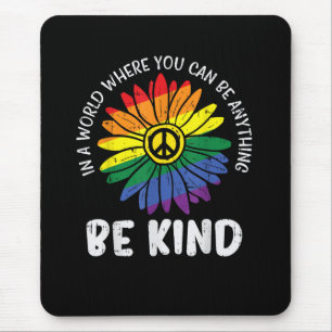 Welt sei freundlicher Regenbogen Mousepad