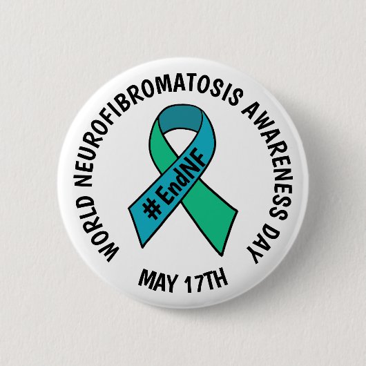 Welt-Tag der Neurofibromatose-Aufklärung Button (Vorderseite)