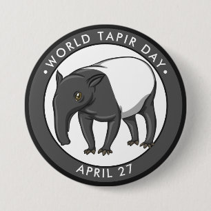 Welt-Tapir-Tag Button