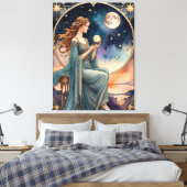 Welt - Tarot Leinwanddruck (Insitu (Schlafzimmer))