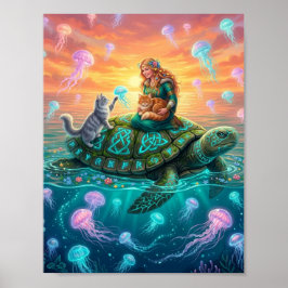 Welt-Tour-Schildkröte Poster