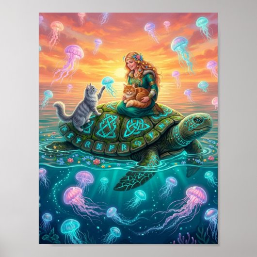 Welt-Tour-Schildkröte Poster (Vorne)