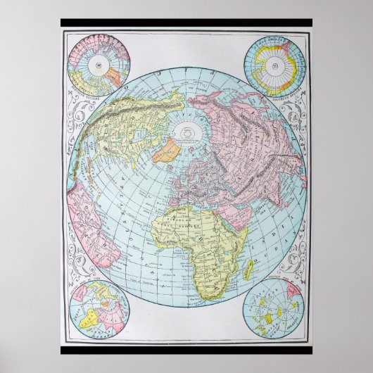 Welt über ein Polarprojekt (1892) Poster (Vorne)