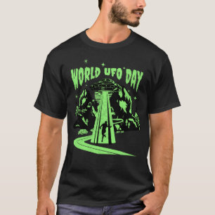 Welt-UFO-Tag, fliegende Untertasse T-Shirt